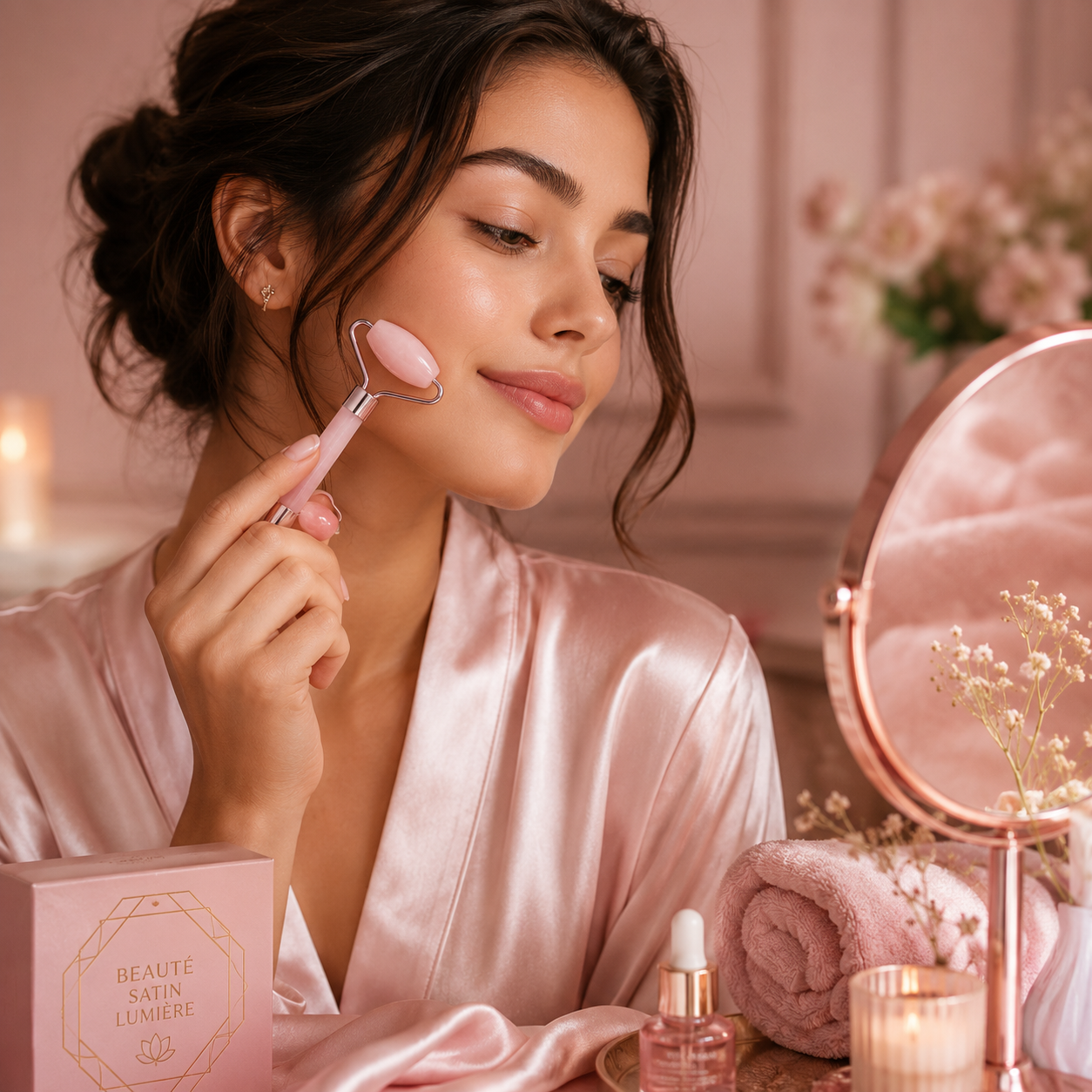 Roller Visage, Cou & Yeux – Massage Facial & Gua Sha
