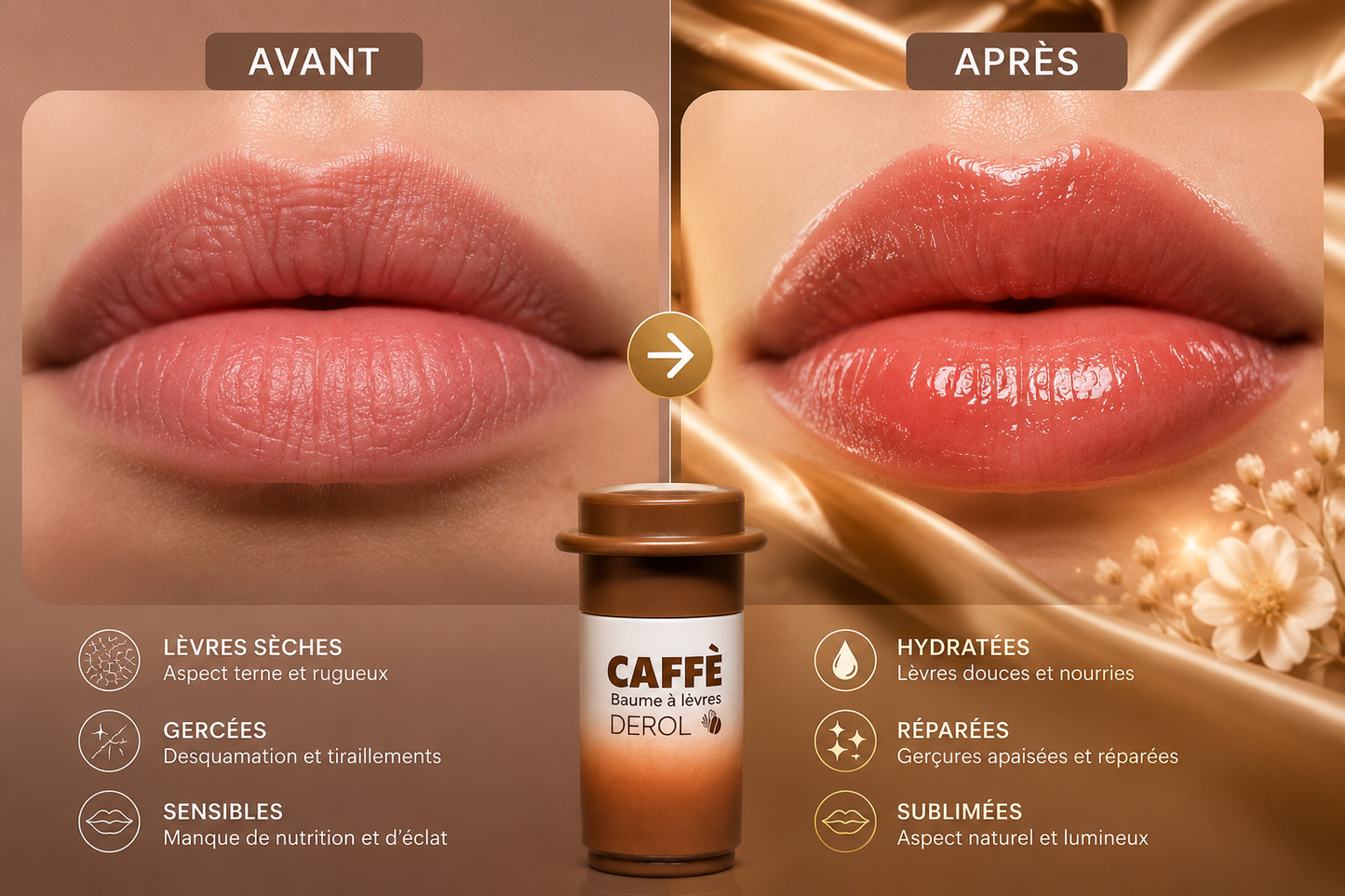Baume à Lèvres Café Espresso — Soin Réparateur & Hydratant