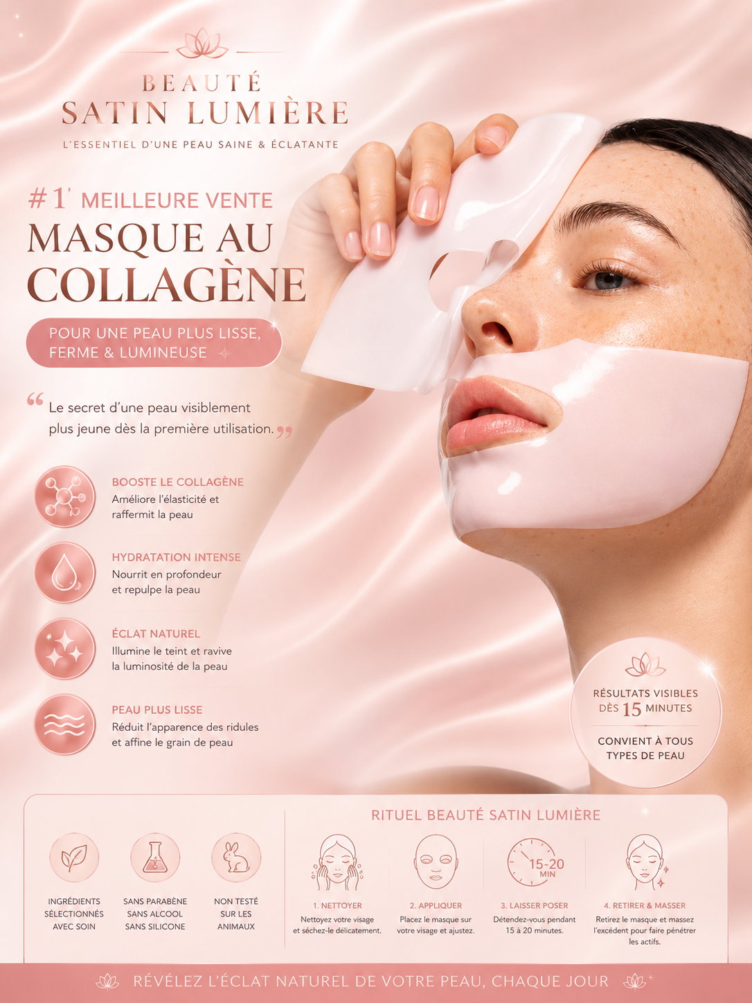 Masque au Collagène – Jeunesse & Hydratation Intense