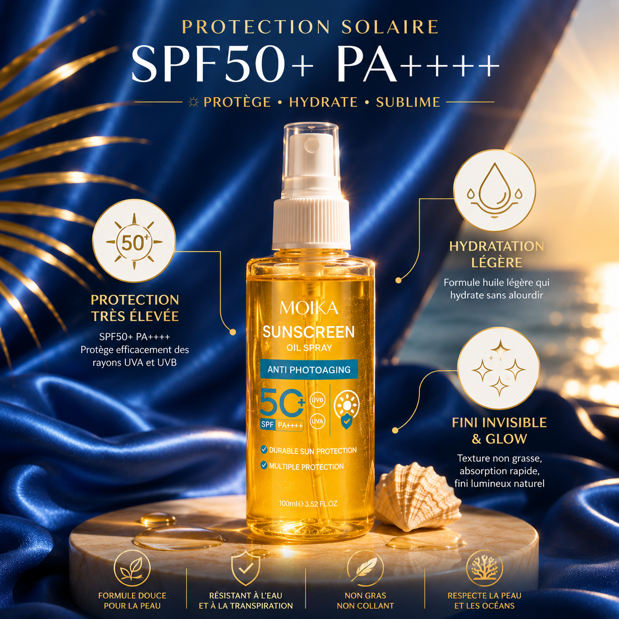 Brume Solaire Hydratante SPF – Protection & Éclat