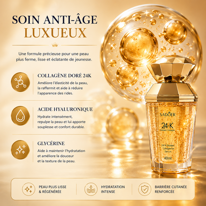 Sérum Collagène Doré 24K – Anti-Âge & Éclat