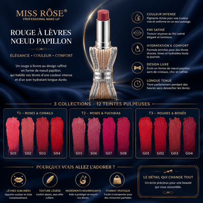 Coffret 4 Rouges à Lèvres Velours Mat – Longue Tenue & Waterproof