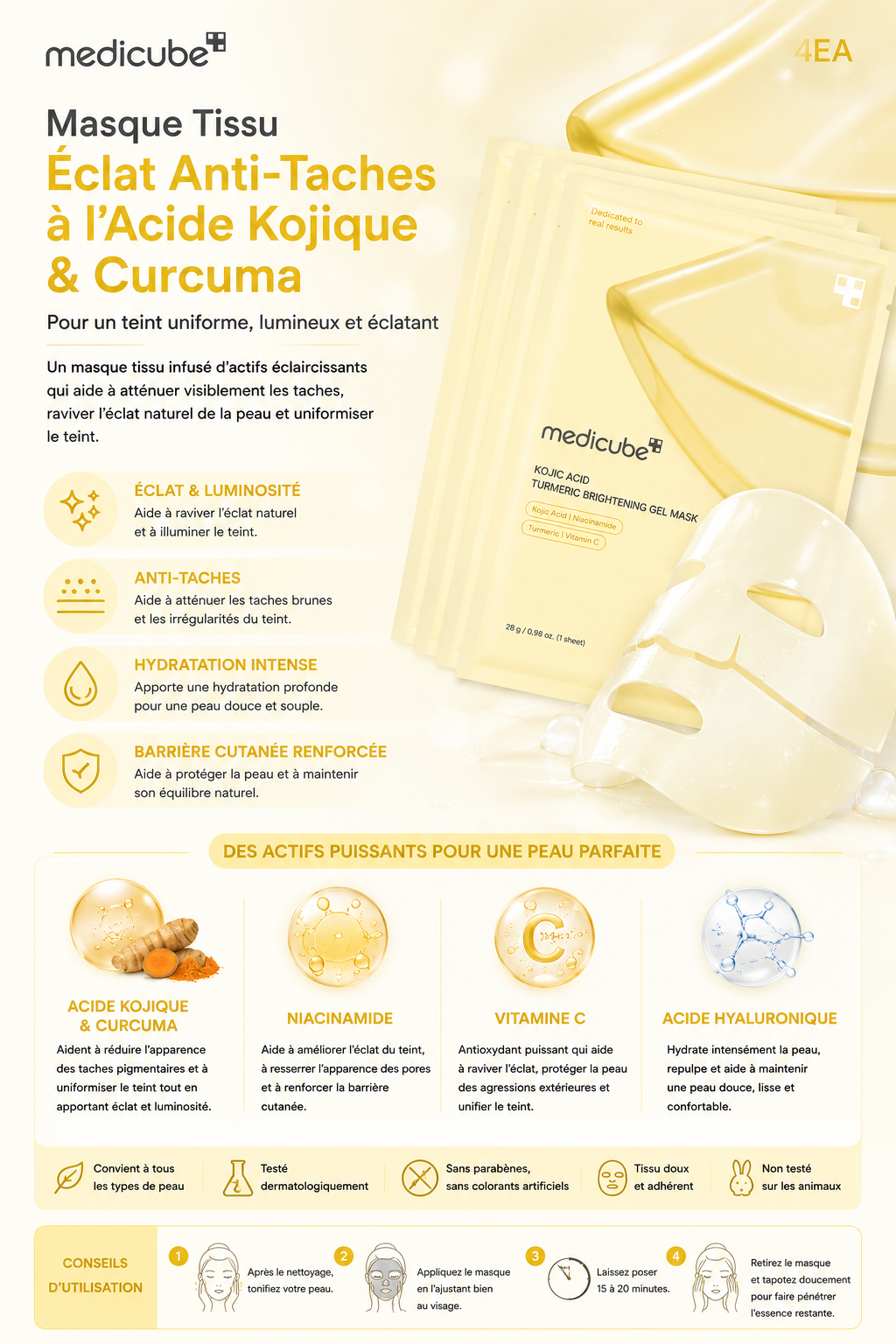Masque Tissu PDRN – Effet Peau de Verre