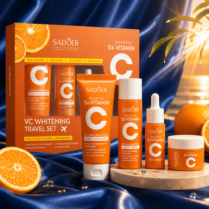 Kit Voyage Vitamine C SADOER – Éclat & Hydratation