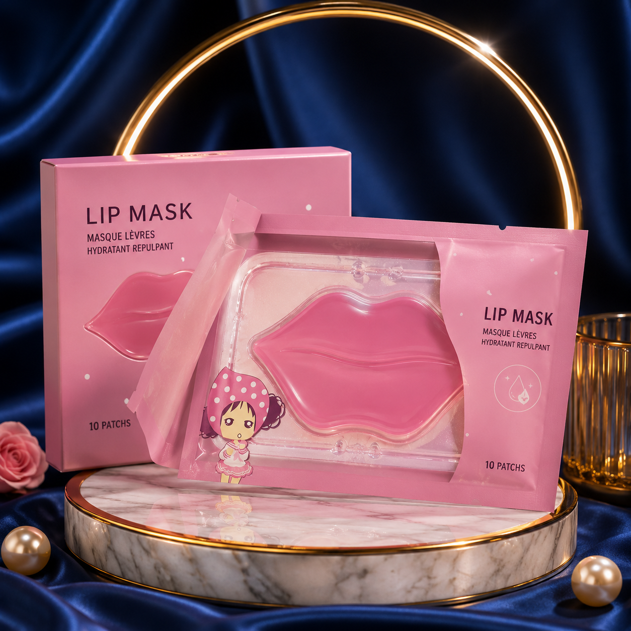 Lot de 10 Masques Lèvres — Repulpant & Hydratant