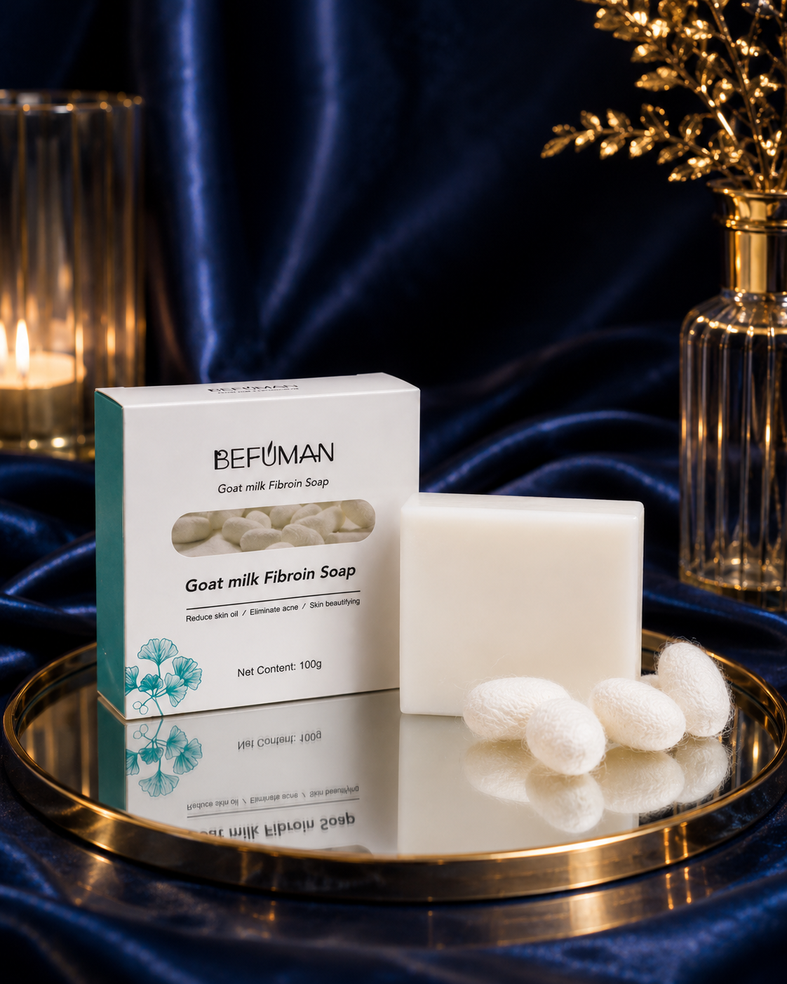 Savon Réparateur Soie & Lait de Chèvre — Soin Purifiant Luxe
