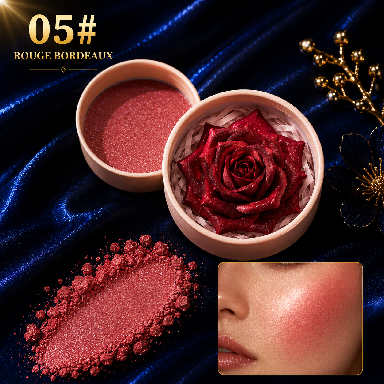 Pétale de Rose 3D – Enlumineur & Fard à Joues Longue Tenue