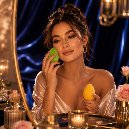 Éponge Maquillage Pro – Fini Naturel & Lumineux