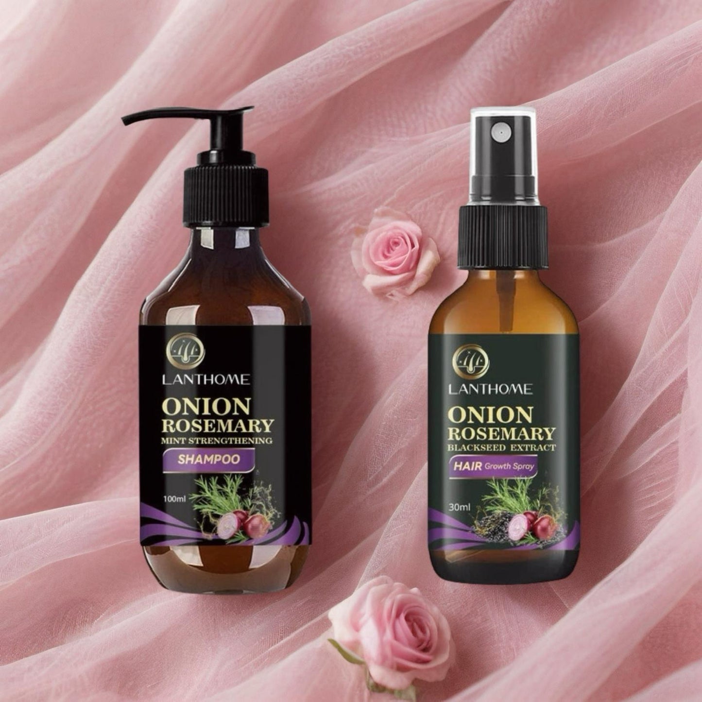 Shampooing à l'Oignon & Romarin – Anti-Chute & Croissance