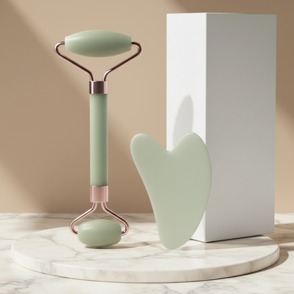 Roller Visage, Cou & Yeux – Massage Facial & Gua Sha